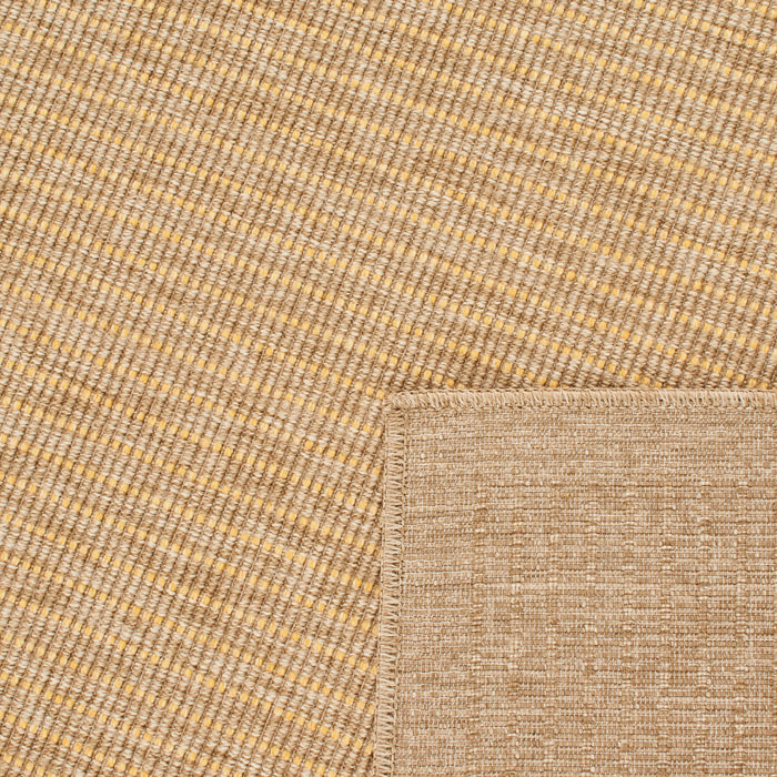 Tapis effet jute motif jaune