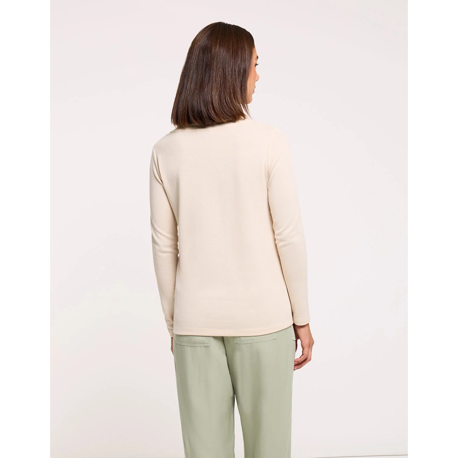 Camiseta Manga Larga Beige Claro - Imarama