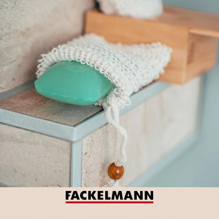 Lot de 2 sacs à savons solides en sisal Fackelmann Tecno