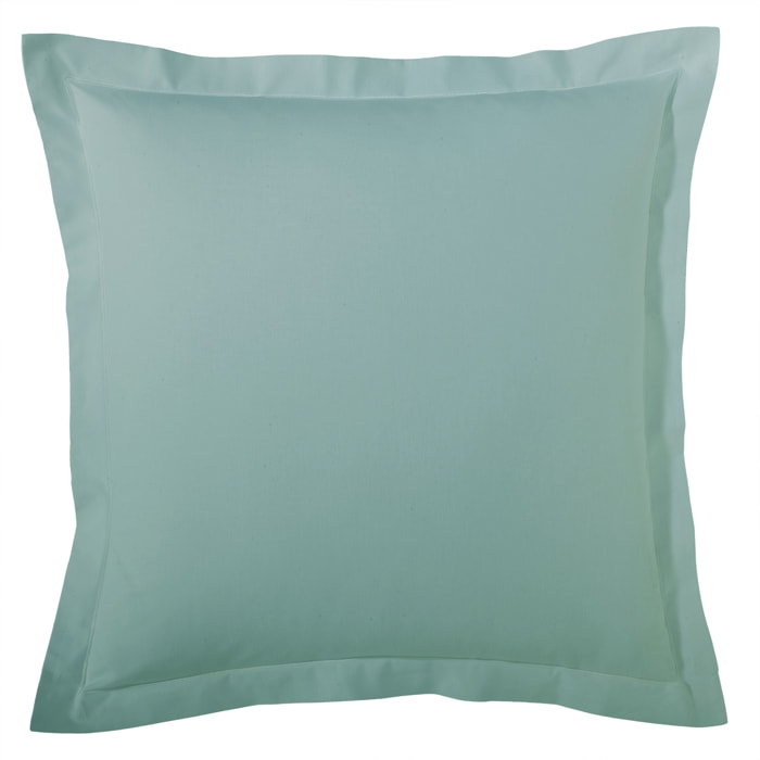 Taie d’oreiller percale de coton made in France - Turquoise
