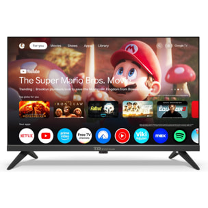 Smart TV 24 pulgadas HD Hey Google Official Assistant con control por voz. Televisor Android 14 - TD Systems M24K21GLE