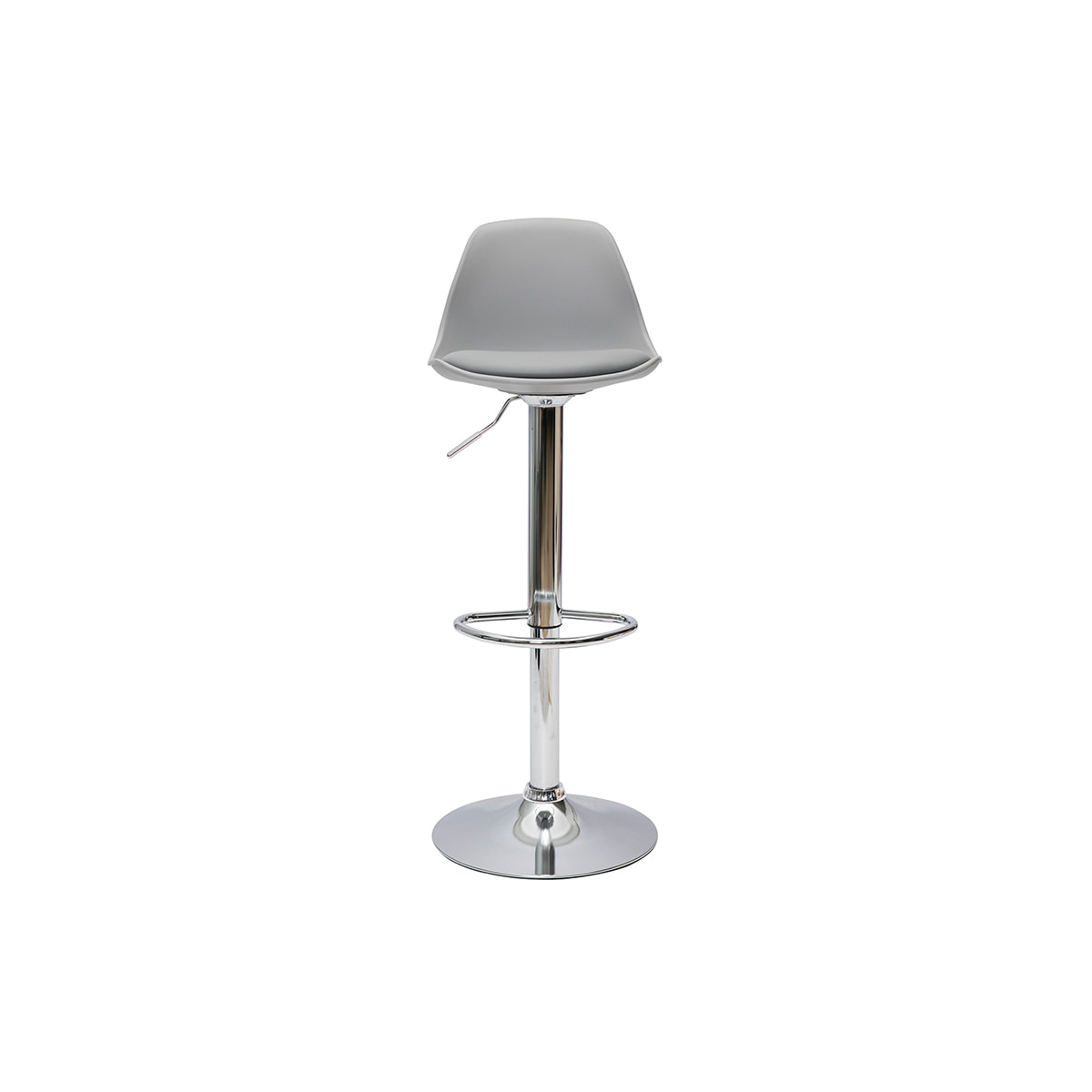 Tabourets de bar design gris clair (lot de 2) STEEVY