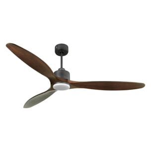 Ventilateur de plafond Réversible  Thermostat Dimmable Wifi Moteur à courant continu Toits en pente Télécommande Lumière à trois tons Hypersilence Mémoire