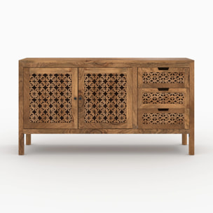 Buffet ajouré en bois de manguier - Jaya