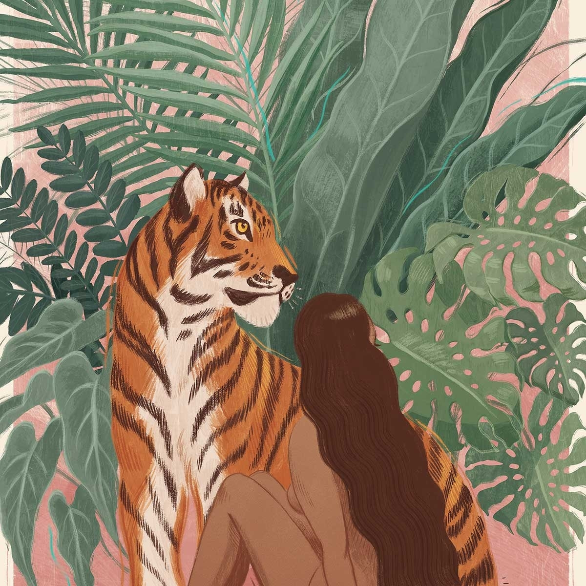 Tableau jungle woman Tableau alu Dibond