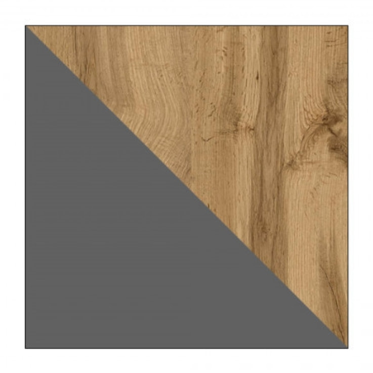 Pitt - buffet haut - 4 portes - 120 cm - Bois / Gris