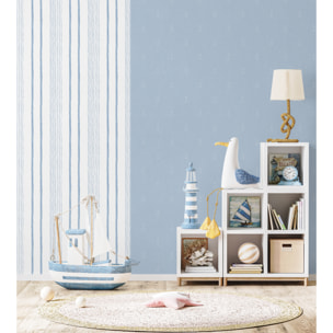 Papier peint enfant ancres marines bleu ciel