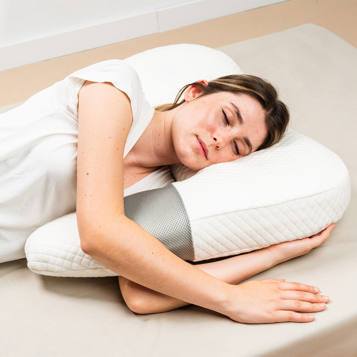 Almohada Ergonómica Multifunción Ullow InnovaGoods - Blanco