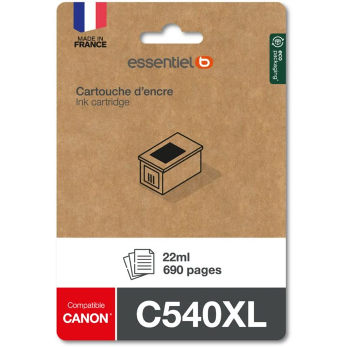 Cartouche d'encre ESSENTIELB Compatible C540 XL Haute Capacité Noire
