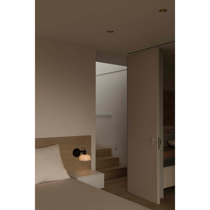 TATAWIN Aplique cristal brazo de pared blanco