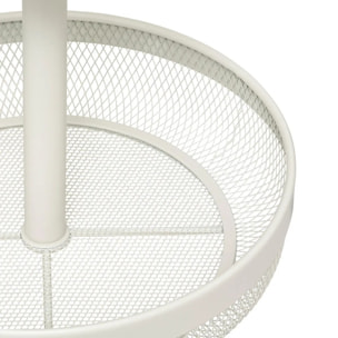 Corbeille "Mayaj" 2 niveaux en métal beige