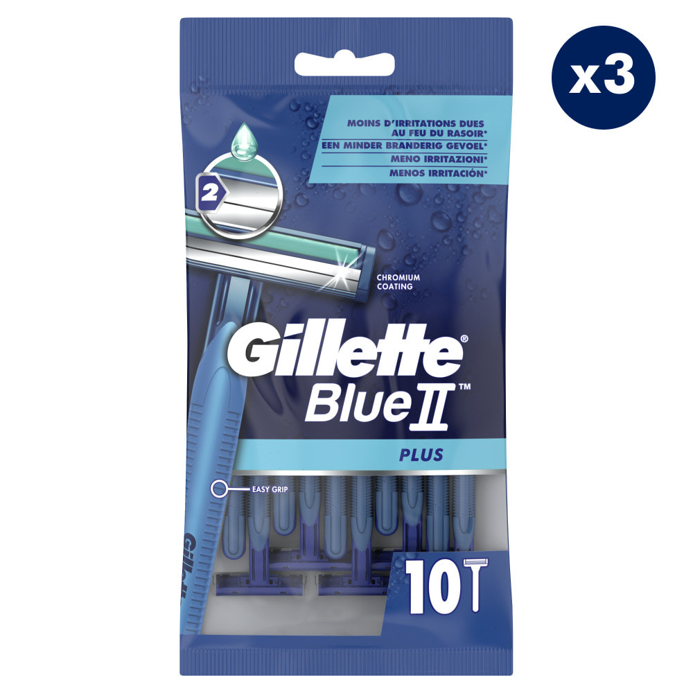 3x10 Rasoirs Jetables Gillette Blue II Plus