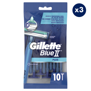 3x10 Rasoirs Jetables Gillette Blue II Plus