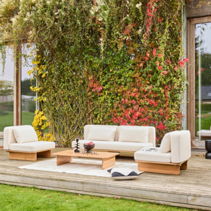 Salon de jardin bois d'acacia 4 places ARMONIA