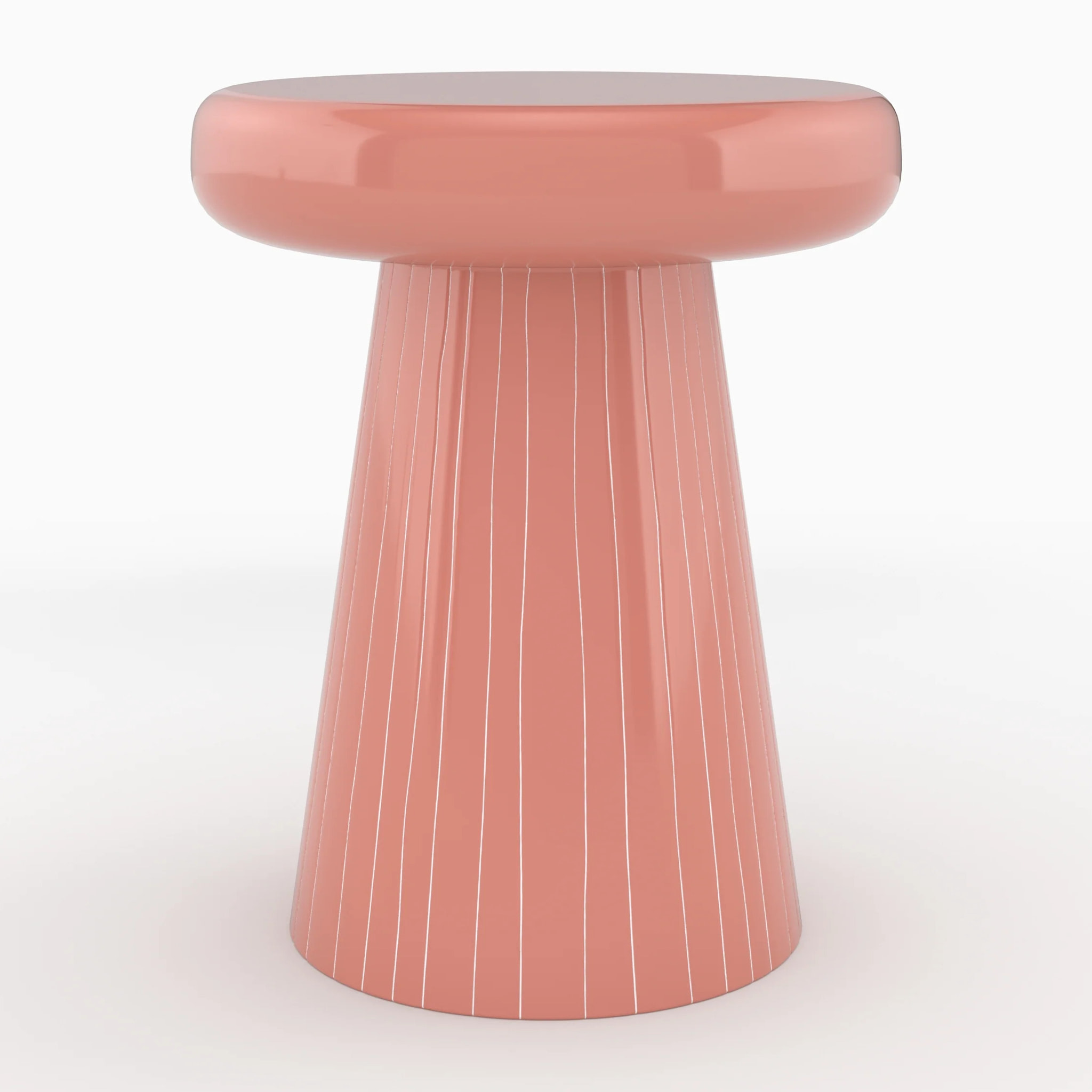 Table d'appoint ronde en métal rose D40 cm - Adélie