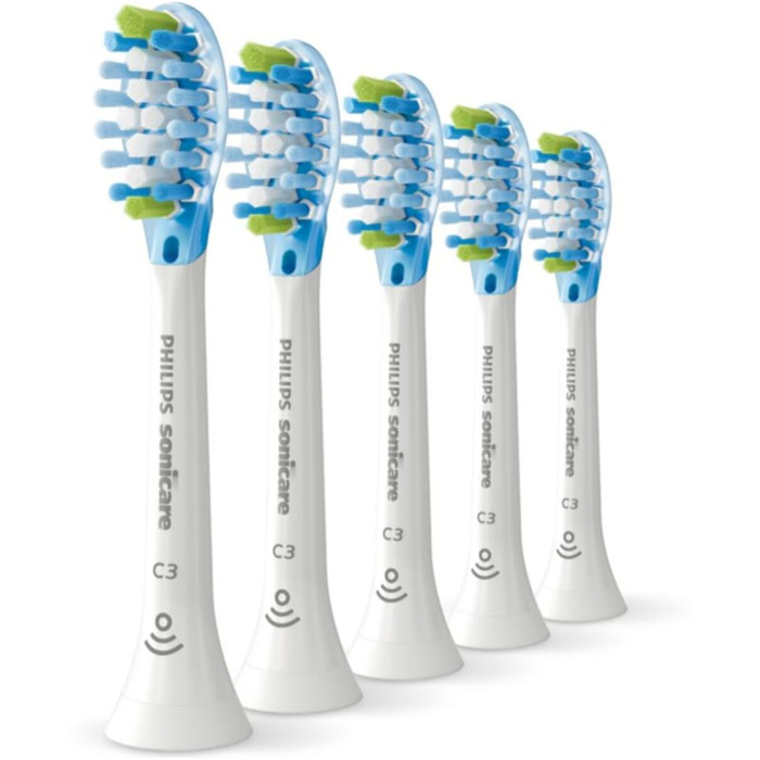 Brossette dentaire PHILIPS Sonicare lot de 5 - HX9045/87 white Premium Plaque Defence C3