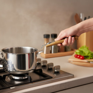 Eclipse - Asa extraíble con mango efecto madera clara