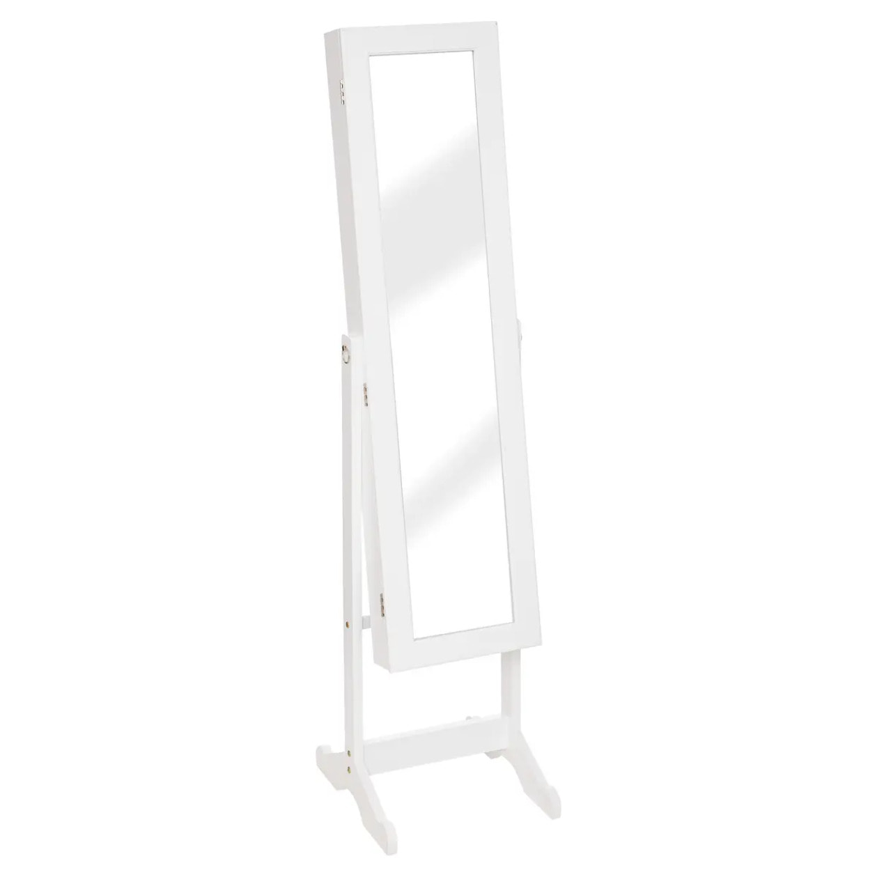 Armoire à bijoux verre - blanc - 37 - 2x145 cm