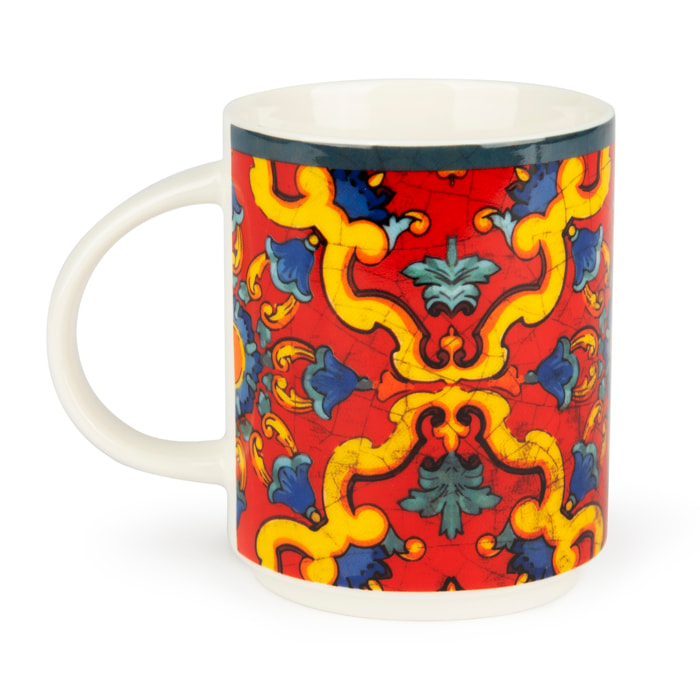 Set de 4 Mugs Excelsa – Trinacria, New Bone China Multicolore