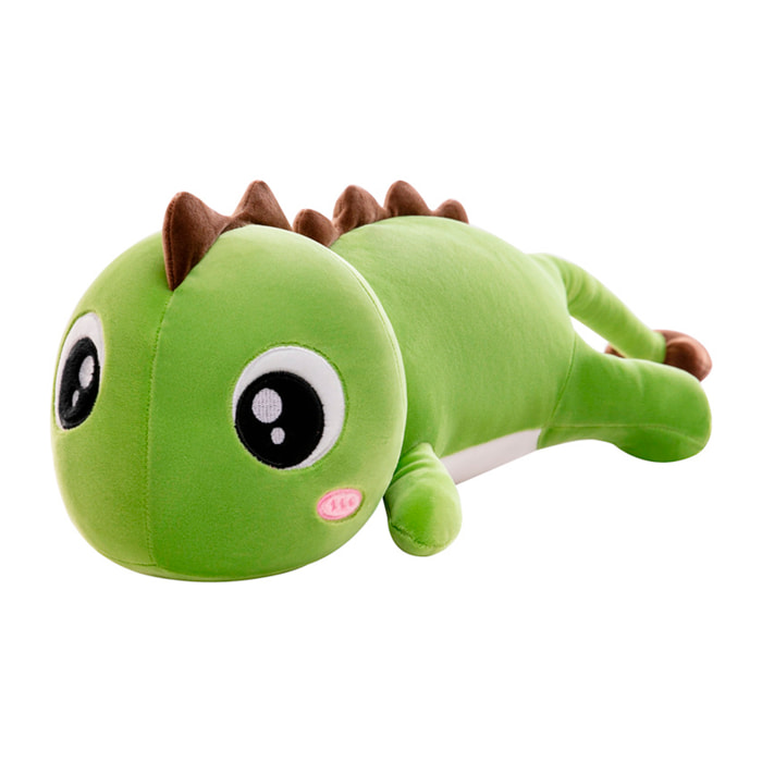 Cuscino extra morbido e soffice design dinosauro verde. 78 cm.