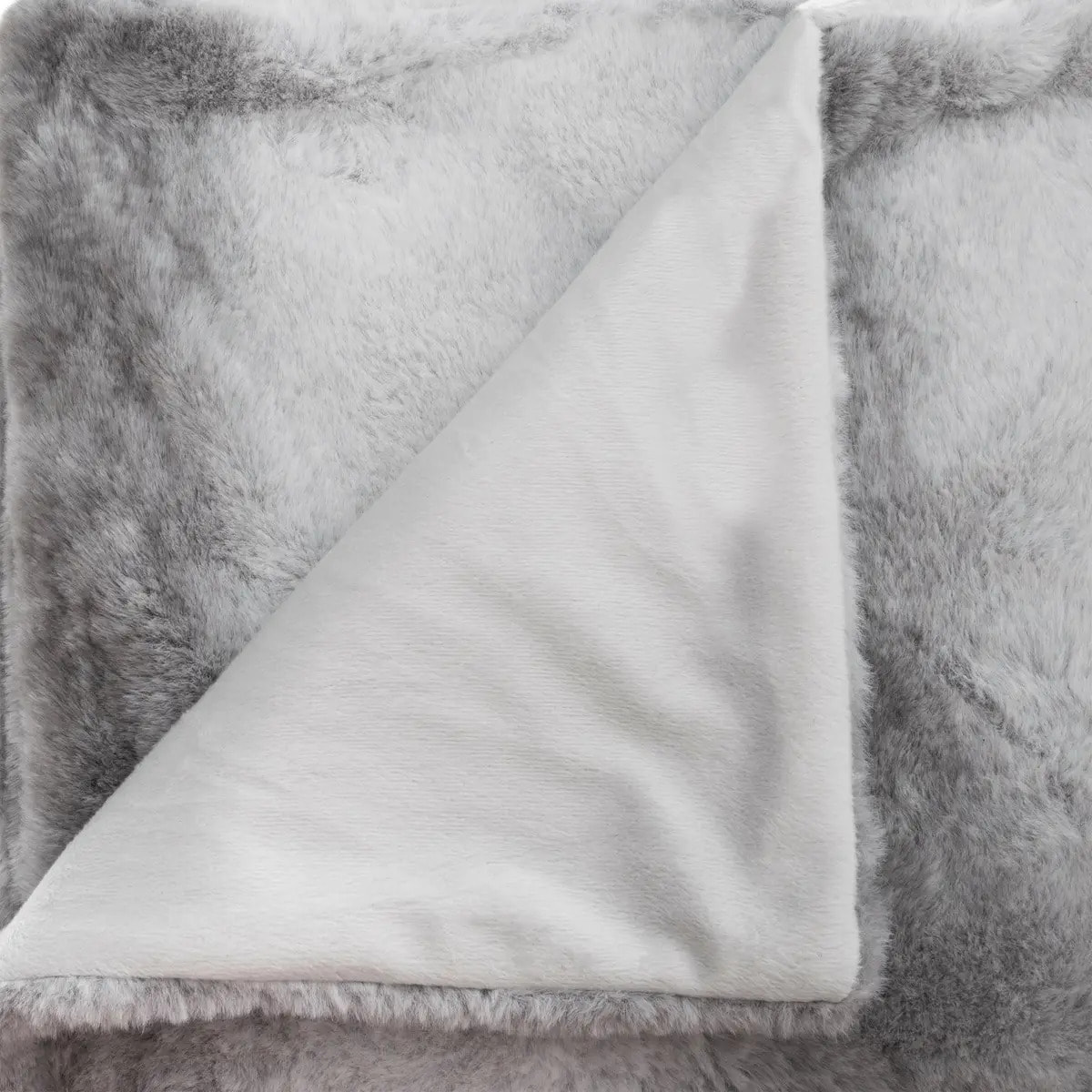 Plaid gris bicolore 130x180cm