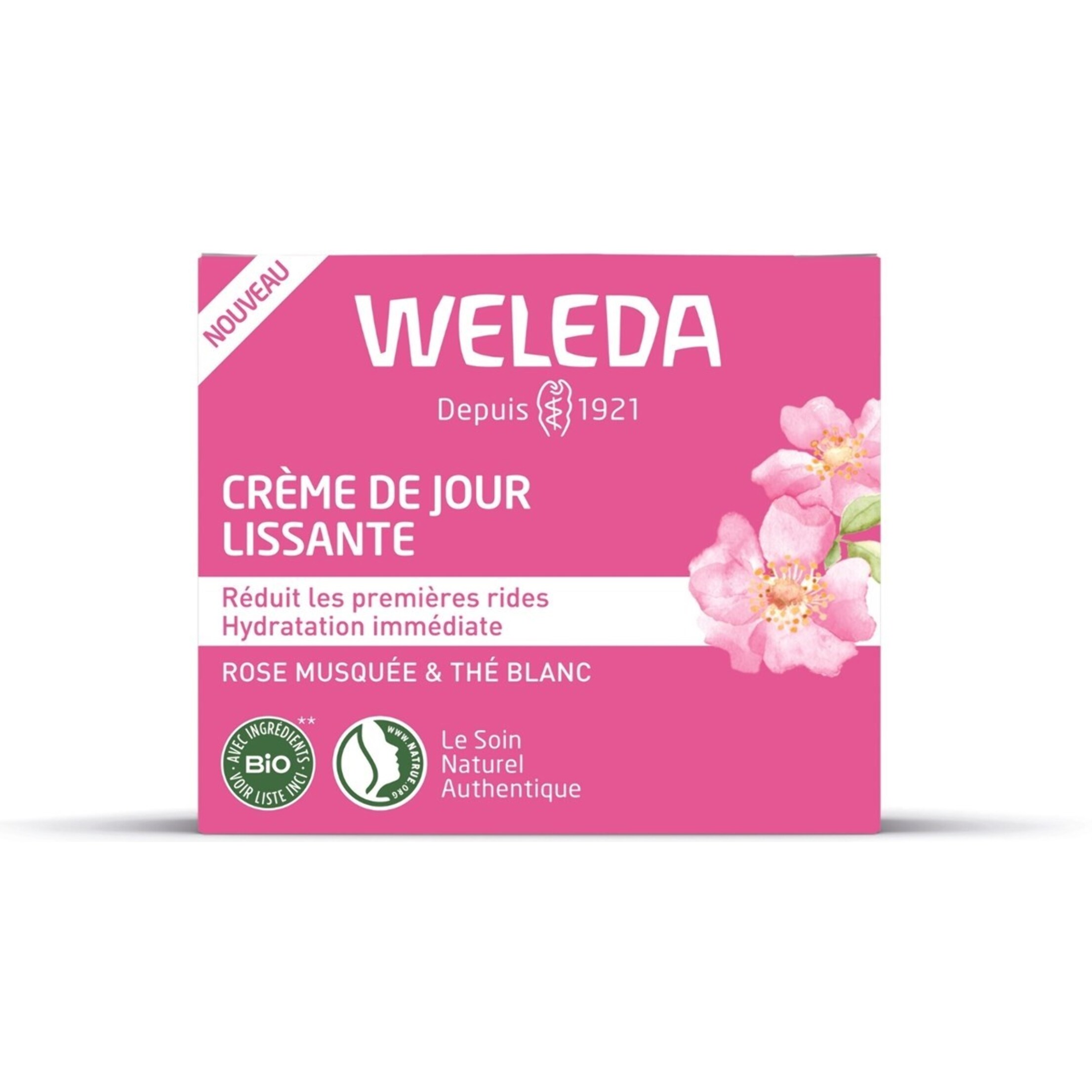 WELEDA - Lot Crème de Jour lissante Rose musquée & Thé blanc et Crème de Nuit - 2x40ml