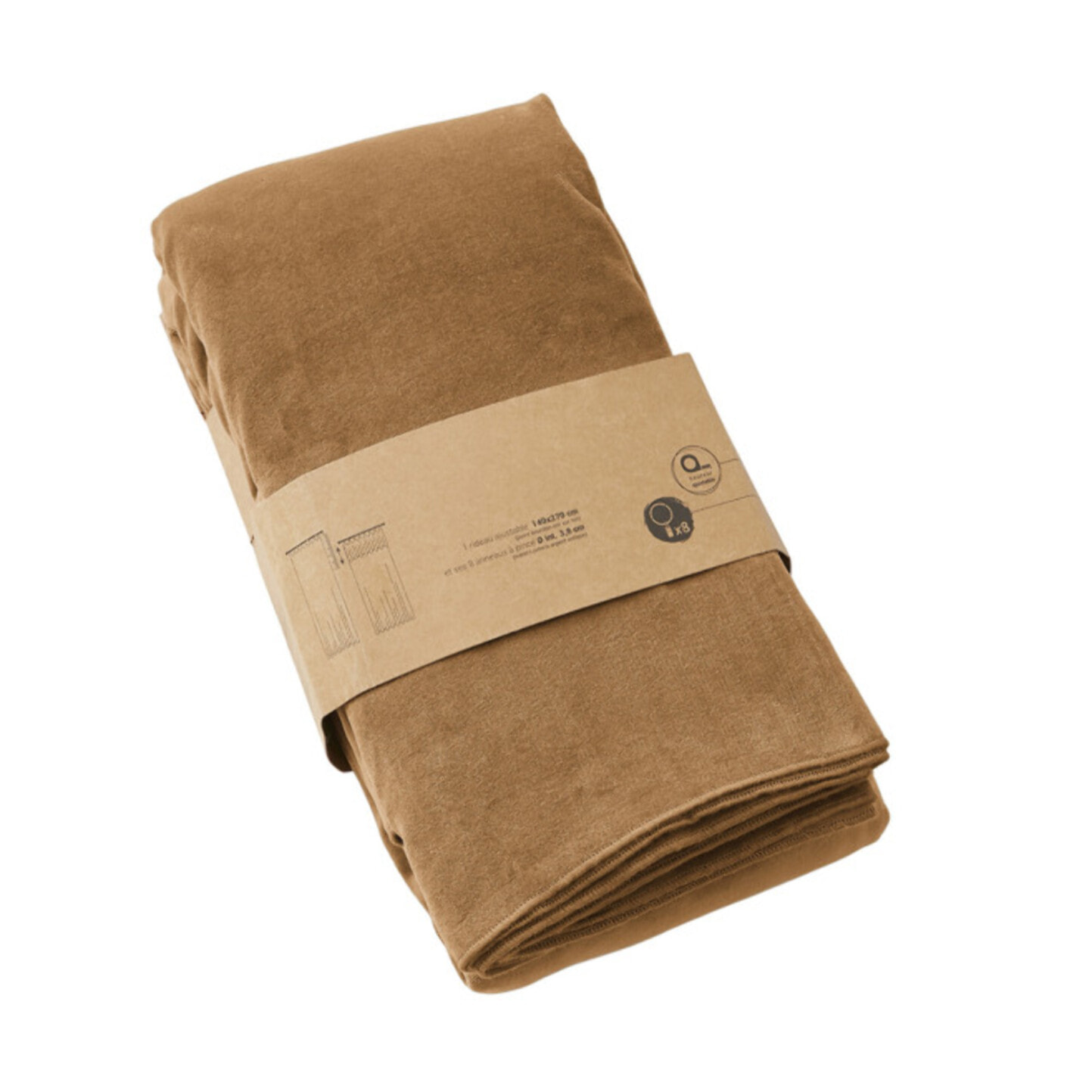 Rideau ajustable 140 x 270 cm en velours de coton - CESAR