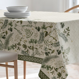 Nappe imprimée anti-tâches IMBIR VERT