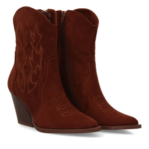 Botín cowboy mujer con bordados