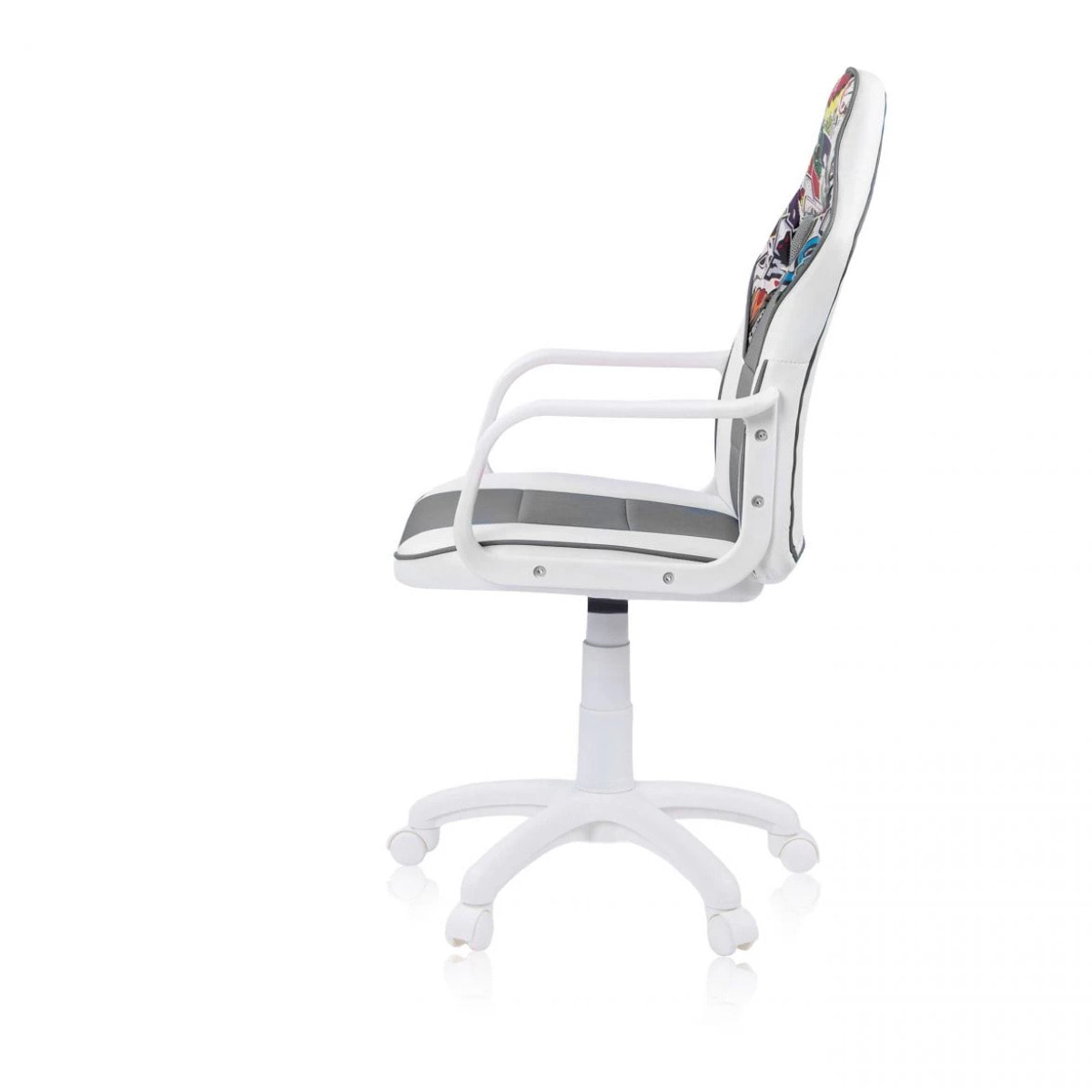 Silla gaming DRW Sticker - Blanco - Gris DRW