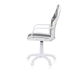 Silla gaming DRW Sticker - Blanco - Gris DRW