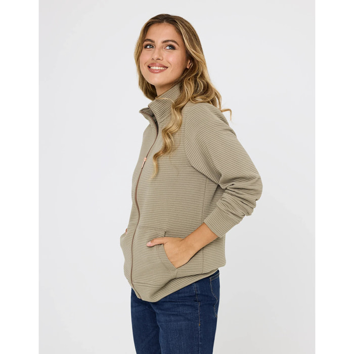 Chaqueta Cremallera Caqui - Tigia