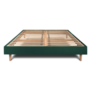 Sommier Kit Velours Ep14 - pieds bois