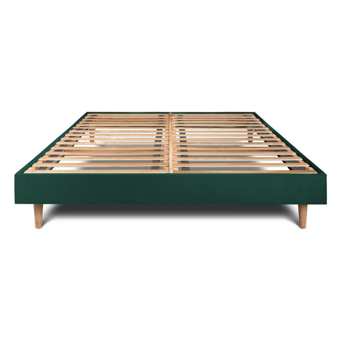 Sommier Kit Velours Ep14 - pieds bois