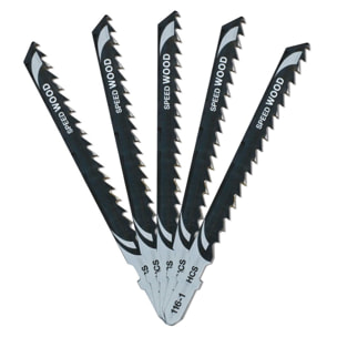Lame de scie sauteuse bois HCS profondeur de coupe < 60 mm - Longueur 100 mm - Lot de 5 pièce - DEWALT - DT2166-QZ