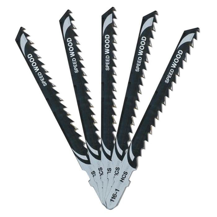 Lame de scie sauteuse bois HCS profondeur de coupe < 60 mm - Longueur 100 mm - Lot de 5 pièce - DEWALT - DT2166-QZ