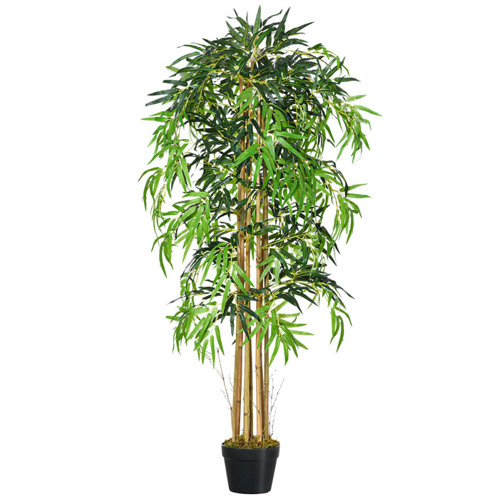 Planta de Bambú Artificial de PE Cemento Ø18x150 cm Verde