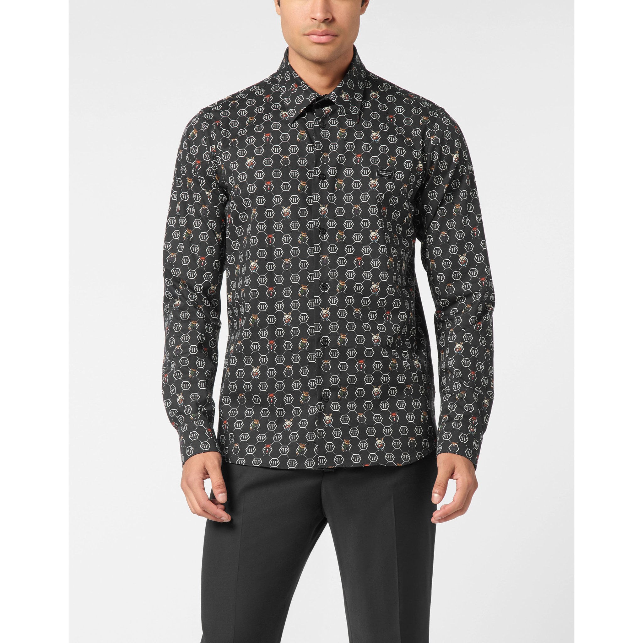 PHILIPP PLEIN Shirt Sugar Daddy Cut LS MONOGRAM
