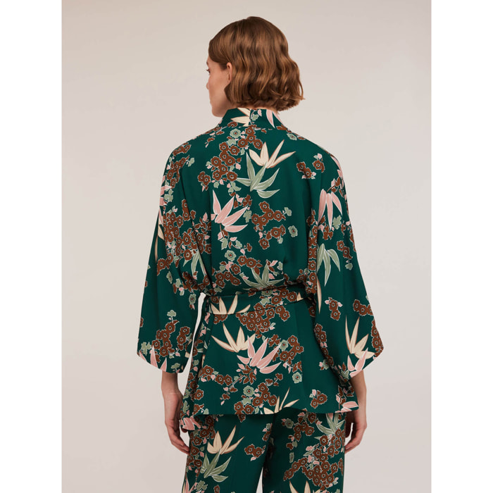 Motivi - kimono estampado déco - Verde