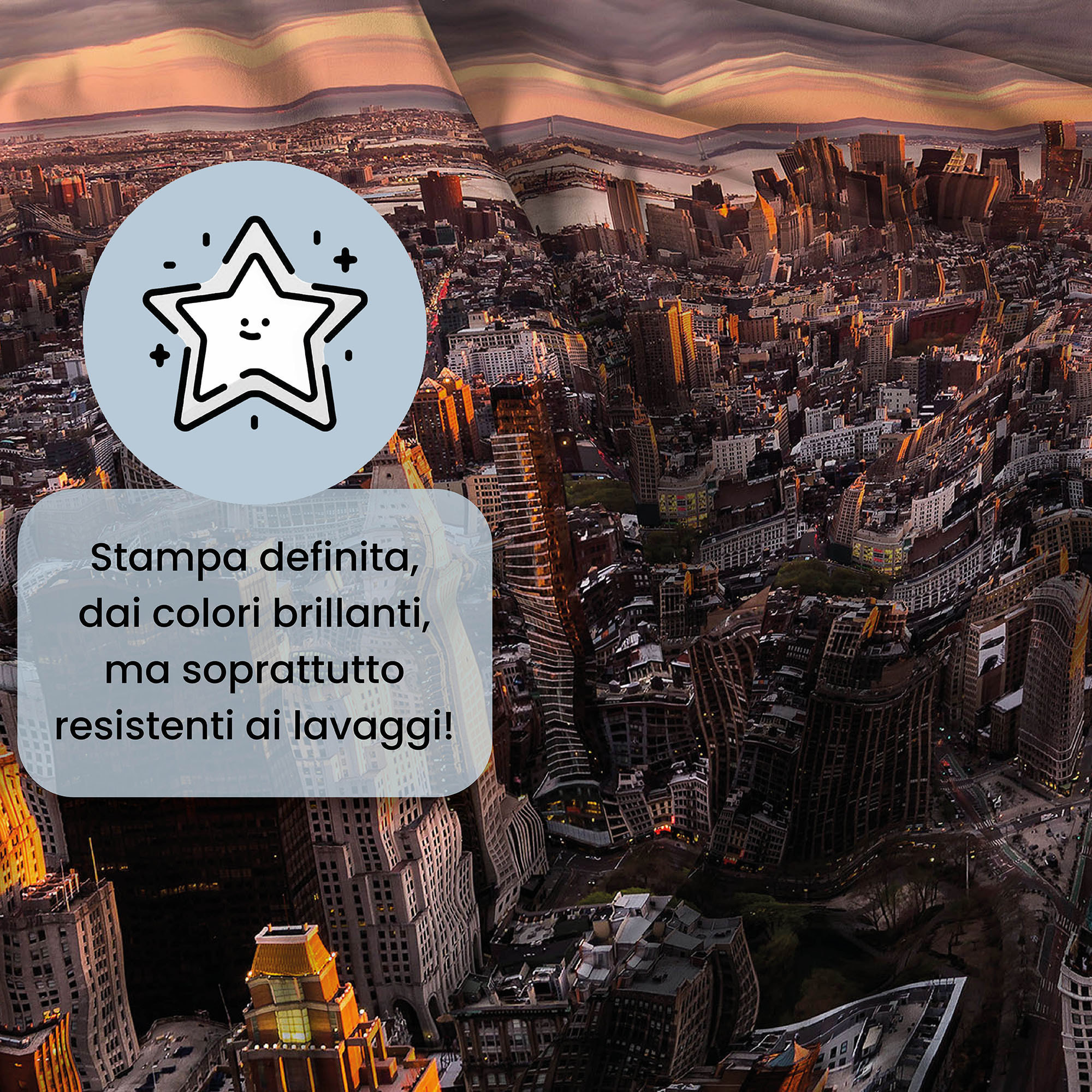 PARURE COPRIPIUMINO GOODNIGHT - STAMPA DIGITALE 100% Microfibra