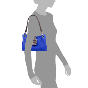 Aicurzio Borsa a spalla Donna. Pelle autentica Camoscio Dollaro