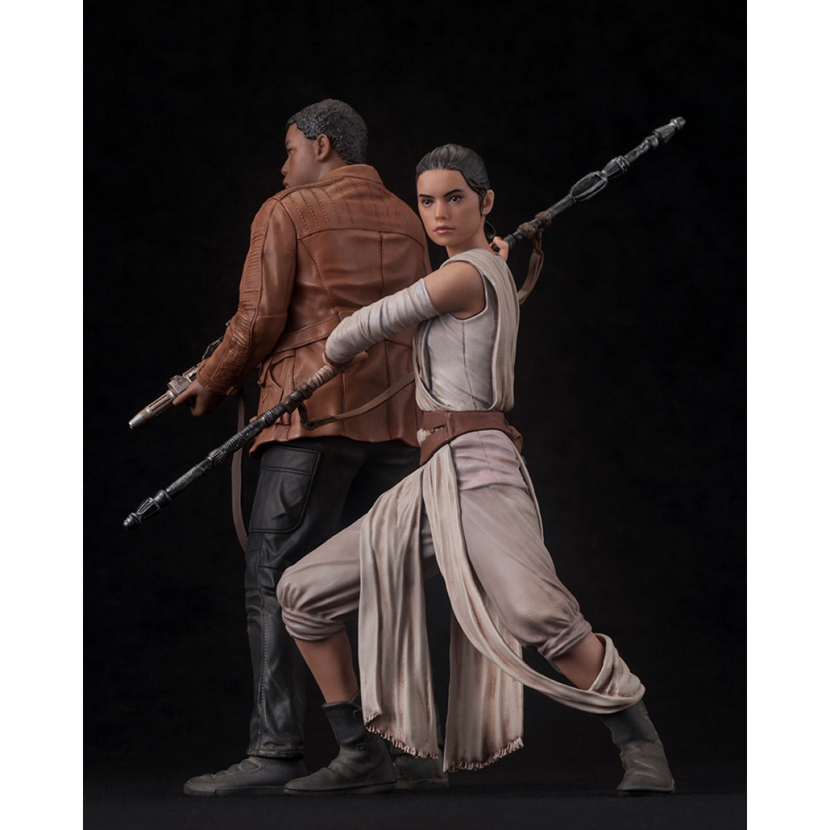 Star Wars Ep. Vii The Force Awakens Rey & Finn Artfx 2 Statua 1:10 Kotobukiya