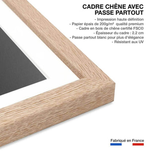 Affiche Take off Affiche + cadre en bois - Chêne