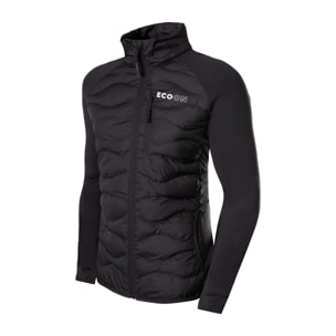 Chaqueta para hombre ECOON ECOActive Hybrid Insulated Jacket - Negro con marca en blanco