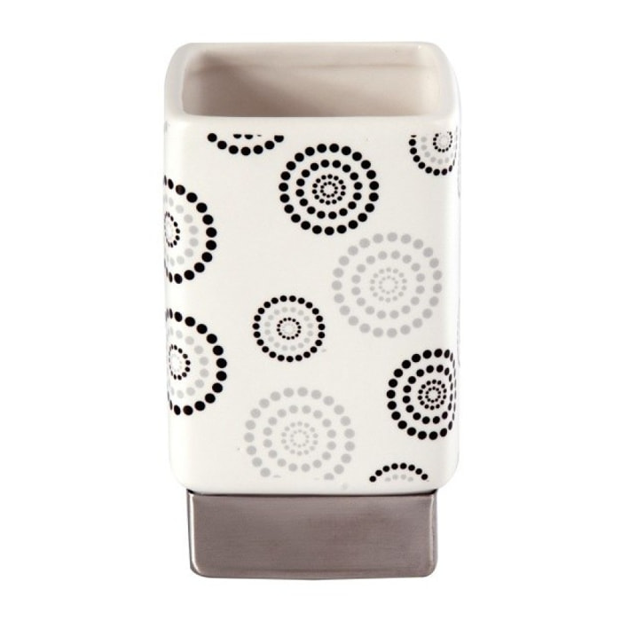 Gobelet Céramique DOTS Gris & Blanc MSV