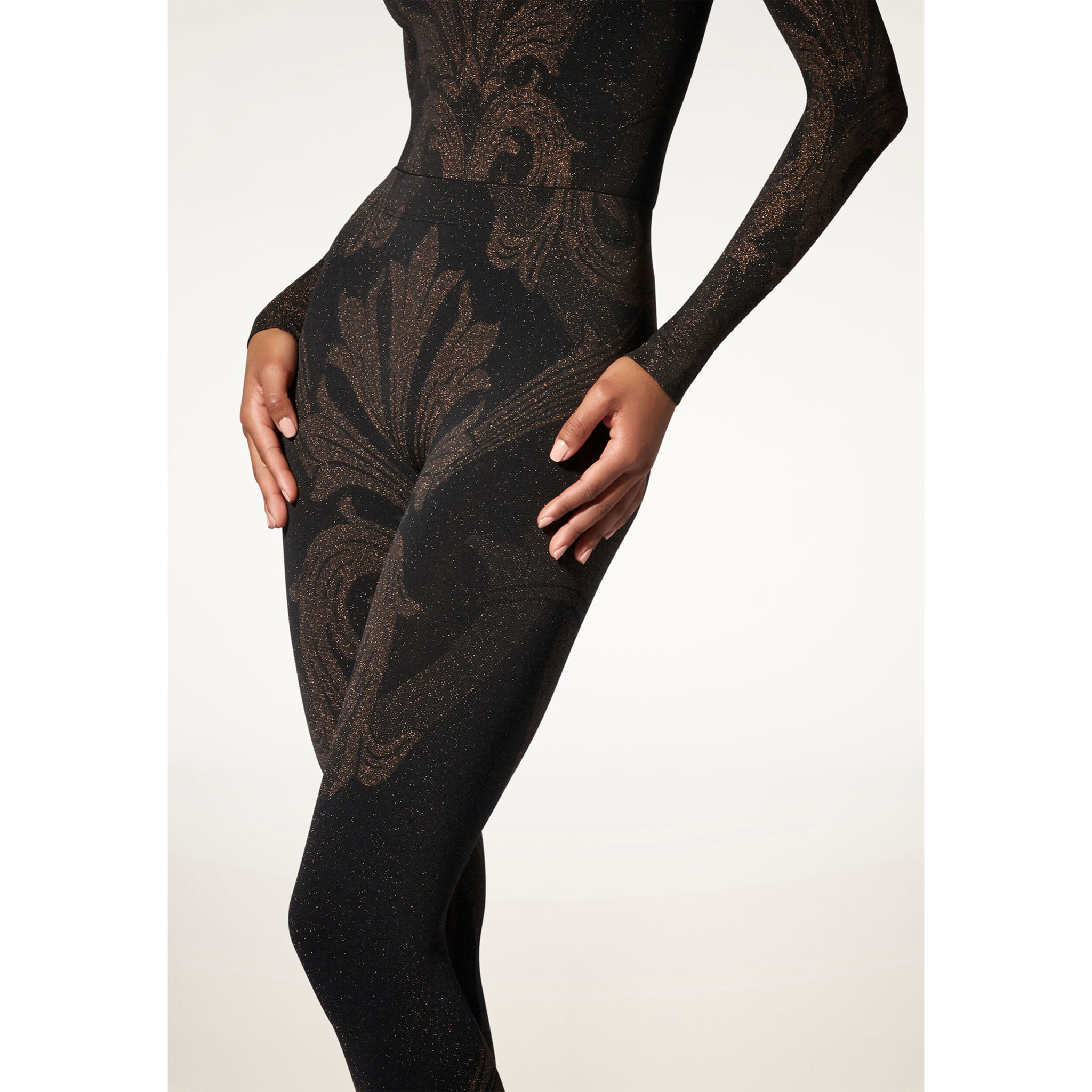 Collant Metallic Jacquard Tights
