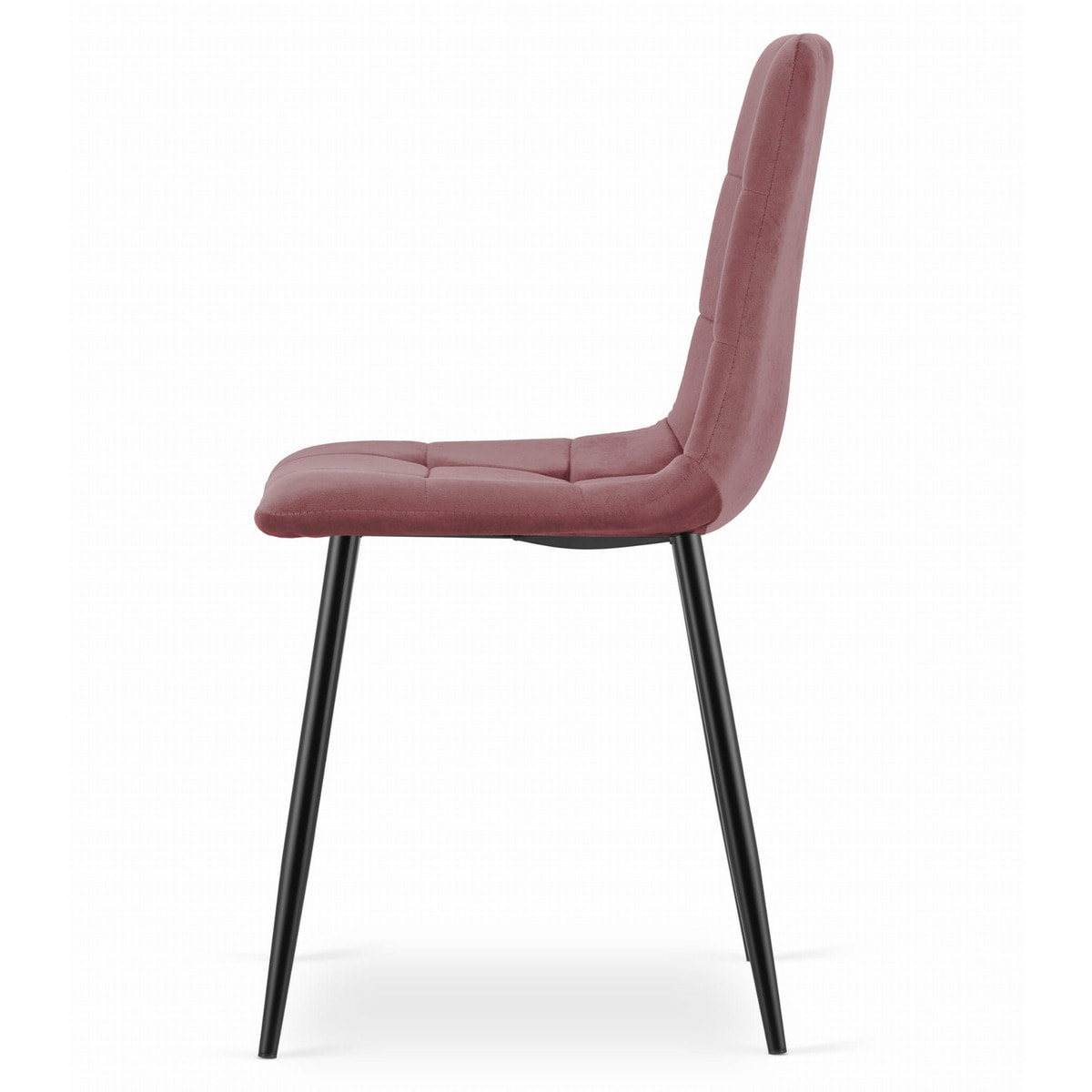 Set di 2 sedie Kara in velluto rosa antico e metallo nero