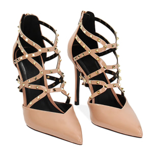 Open shank nude entrelazadas