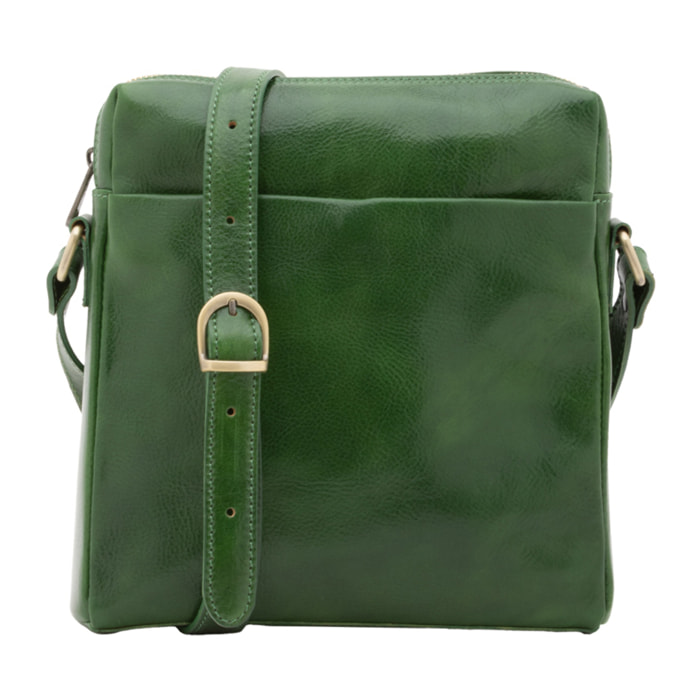 Borsa a tracolla  da uomo In Vera pelle Made in Italy 26x25x6 cm