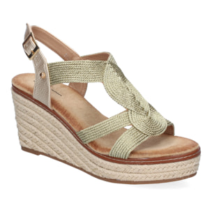 Sandalia de Cuña de Yute para Mujer, Comodas y Elegantes. Diseño Moderno Trenzado
